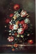 Floral, beautiful classical still life of flowers.063